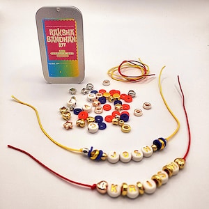 Machen Sie Ihr eigenes Rakhi Kit | Individuelle Rakri | DIY Rakri für Raksha Bandhan | Raksha Bandan Aktivität | Kinder Rakhi | Name Auf Rakhi
