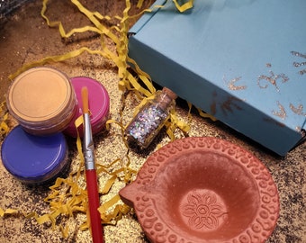 Unique Activity Kit - Personalise and Decorate Your Own Clay Diya Candle