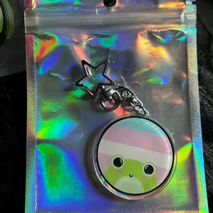 Transgender Frog Keychain