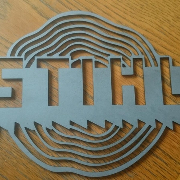 Stihl Blechschild Logo Motorsäge Wald Holz