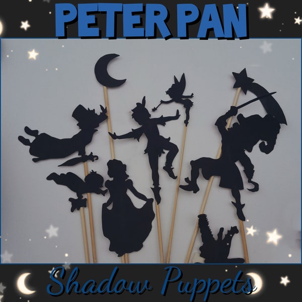 Peter Pan Shadow Puppet Silhouettes printable