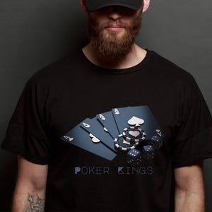 Poker Kings Tshirt, Poker Aces design, Poker enthusiast Gift, Poker Aces playing card Lover