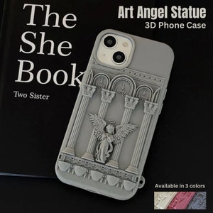 Classical Art Angel Statue 3D Phone Case For iPhone 15 14 13 12 11 Pro Max | Mobile Accessories |Silicon Phone Cover | Phone Cases