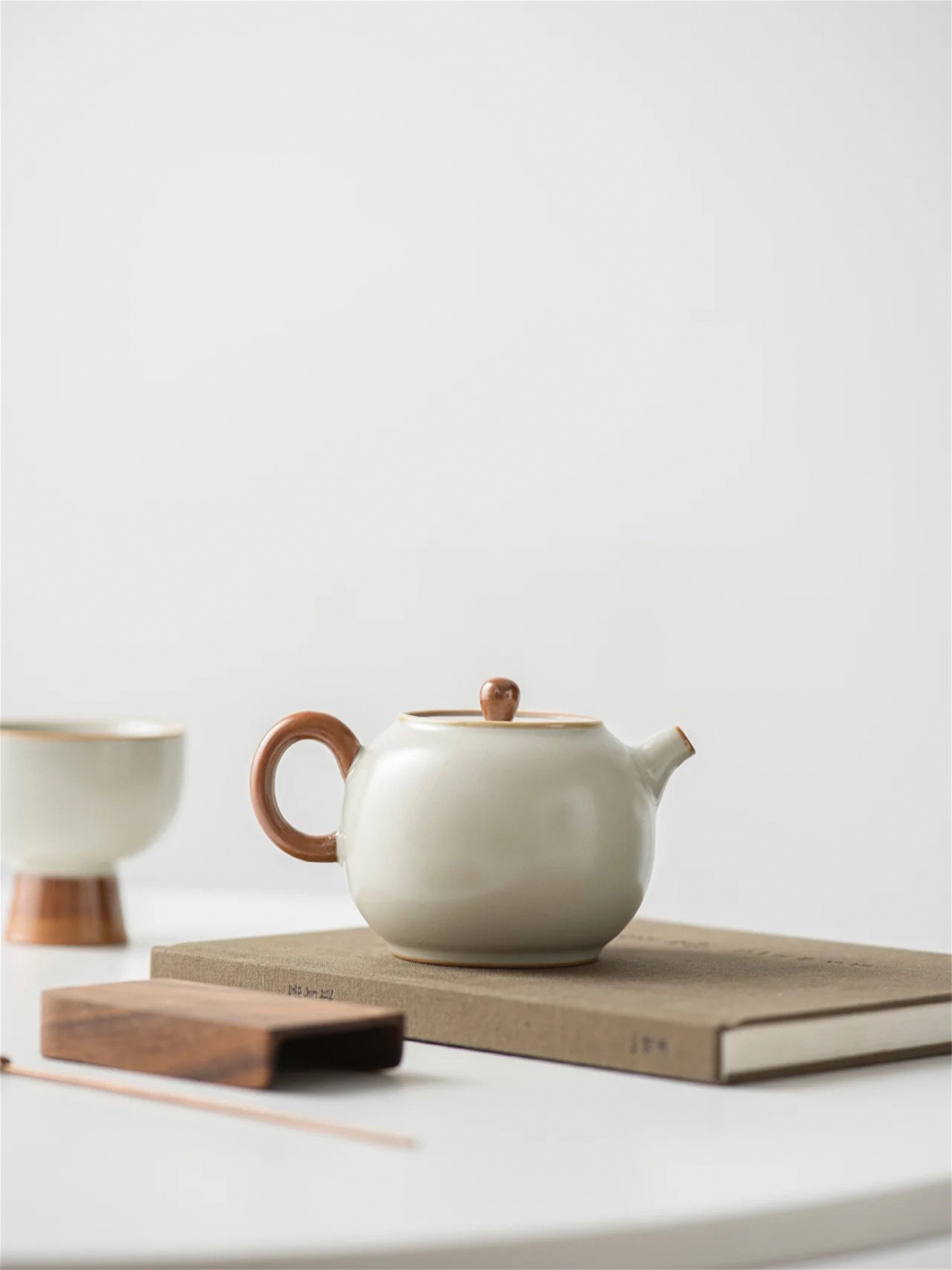 Simple Style White Porcelain Teapot Etsy