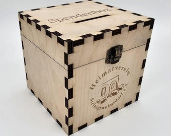 Spardose / Spendenbox aus Holz