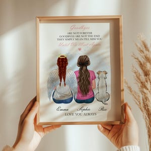 Kundenspezifisches Sympathiegeschenk, personalisierte Gedenkdruck für Familie, Trauerfall-Andenken, in liebevoller Erinnerung, Erinnerungs-Kunst-Geschenk