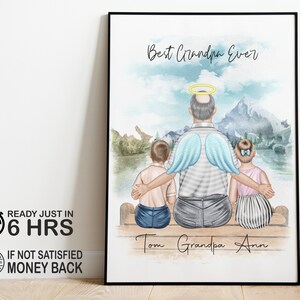 Personalized Grandfather Memorial Print: Custom Grief Gift