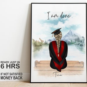 Graduation Gift For Her, Personalised Graduation Print, Congratulations On your Graduation