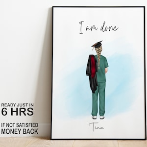 Stampa personalizzata per infermieri: regalo personalizzato per laurea/commiato