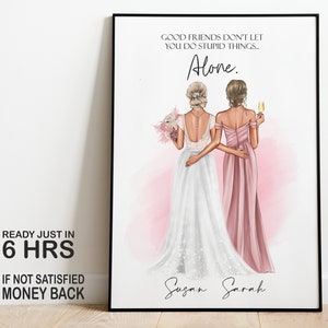 Personalized Bridesmaid Print: Custom Bridal Party Gift