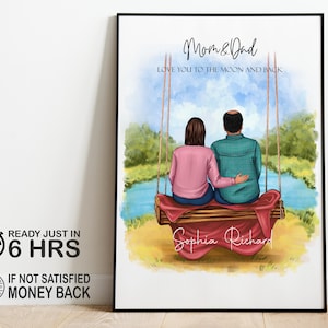 Personalised Mother&#39;s Day Gift, Gift For Mum, Custom Family Gift, Personalized Family Portrait, Family Pet Portrait, Mum Birthday Gift