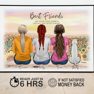 Custom Best Friend Gifts, Personalised Friendship Print, Best Friend Birthday Gifts, Custom Friendship Print, Secret Santa, Gift For Bestie