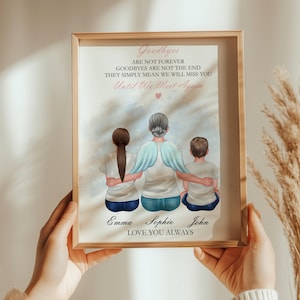 Benutzerdefinierte Erinnerung Print, personalisierte Trauer Geschenk, Familie Beileid Geschenk, Trauer Andenken, In liebevoller Erinnerung Art