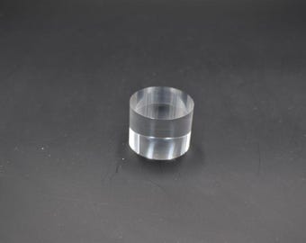 Small Acrylic Cylinder Display Stand – Plexiglass Pedestal for Jewelry & Small Objects – Mini Clear Riser – Plexiglas Cylinder Display Stand