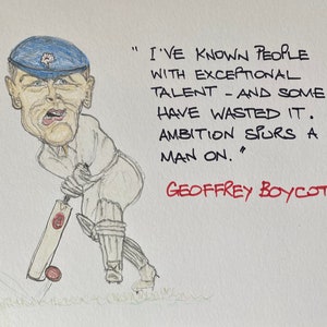 Geoffrey Boycott caricature