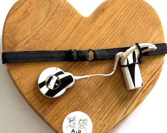 Anti-Rutsch-Hörimplantat Haarband in der Farbe schwarz