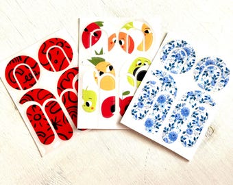 Medel Sonnet Stickers: Fun Floral & Fruit Hearing Implant Decals