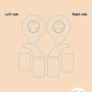 May include: A digital file for a Cochlear Implant sticker for Nucleus 8. The sticker is for the left and right sides of the implant. The file includes the outline of the implant, the microphone, and the battery pack.