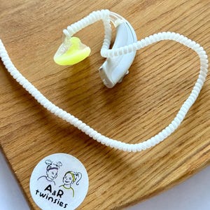 Matte White Protective Cable for Hearing Aids/Implants (Two 10cm Cables