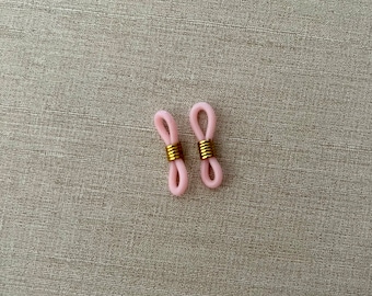 Pink durable Rubber Loops for Glasses and Hearing Aids/Implants – Comfort and Security