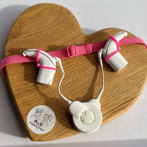 Barbie pink non slip hearing implant headband with rubber loops