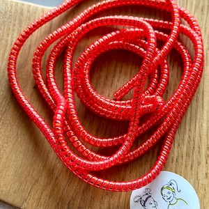 Red Plastic Protective Cable for Hearing Aids/Implants (Two 10cm Cables Included