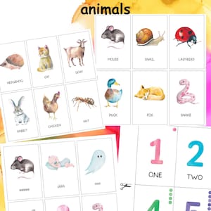 Cartes imprimables de sons et d'articulations animales pour l'orthophonie et l'apprentissage d'une langue aux enfants malentendants et malentendants