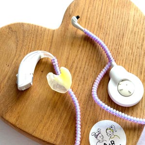 Purple Protective Cable for Hearing Aids & Implants (Two 10cm Cables)