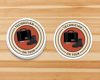 Technician On Tour Glossy Sticker | Theatre Stickers