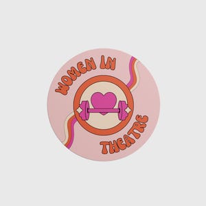 Adesivo brilhante de mulheres no teatro | Adesivos de teatro
