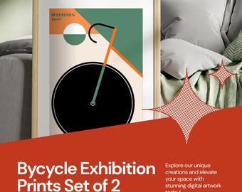 Vintage Bicycle Art Print: Retro Gallery Decor (Digital Download)