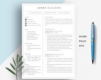 MINIMALIST RESUME DESIGN, Resume Format Word, Ats Resume 3 Page, Pages Resume Template, Word Resume Template, Cv Template Uk, Cv Ats Design