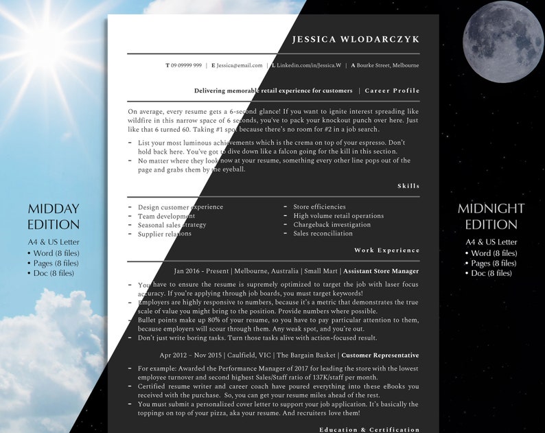 Retail Store Manager Resume Template, Minimalist ATS Friendly Resume, Store Manager Resume, Manager Resume, Retail CV, Sales Resume, Sale CV