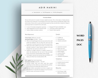 Financial Analyst Resume Template CV Template Financial Resume Financial Analyst Resume Template CV Template Financial Resume