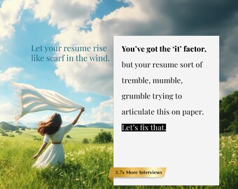Help with resume wanted? Let’s lift your resume like scarf in the wind!