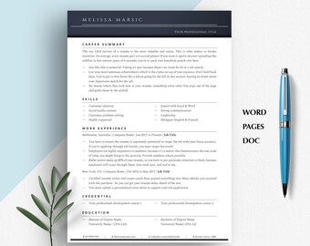 CLEAN RESUME TEMPLATE Word, Pages Resume Template, Cv Ats Template, Skill Based Resume, Resume Template Simple, Professional Resume 2 Pages