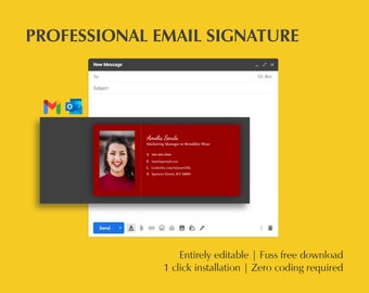 Marketing Manager Email Signature Template, Professional Email Signature Examples, Email Signature Designs, Email Signature Logo