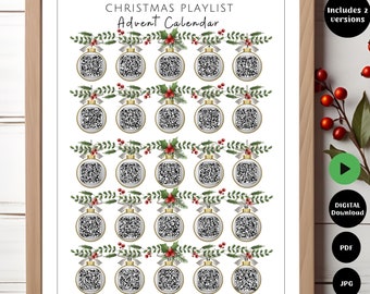 Adventskalender afspeellijst, kerst afspeellijst adventskalender, adventskalender voor volwassenen, kerst aftellen, Spotify code adventskalender