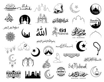 40 Islamic SVG Bundle, Eid Mubarak Masjid, Ramadan Kareem svg bundle, Ramadan Mubarak svgs Ramadan decor svg Eid card svg Ramadan svg bundle