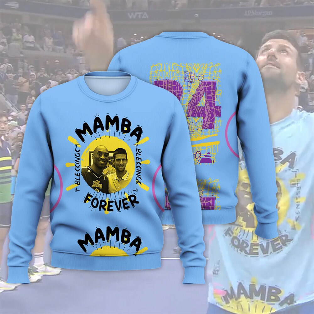 Mamba Forever Shirt Sweatshirt Hoodie All Over Printed Mamba Shirt Nike  Novak Djokovic Kobe Bryant Shirt Mamba T Shirt Mamba Mentality Shirts 