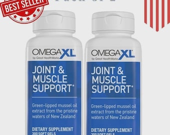 2 Pack Omega XL 300 Softgels | Natural Joint Support with Green-Lipped Mussel Oil