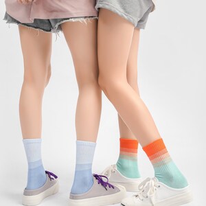 Women’s Matching Color Cotton Socks| Soft | Cute | Colorful | Comfortable | Designed | Gift Idea | Sport Socks