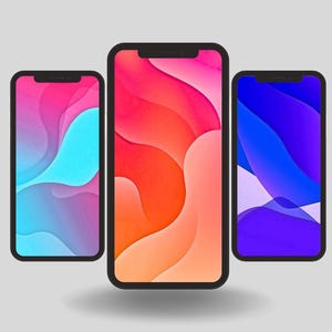 Android, iPhone iPad 3D Abstract Pattern 3 High Resolution Images - Screensaver Lock Screen Background - Digital Download - iOS - Liquid Art