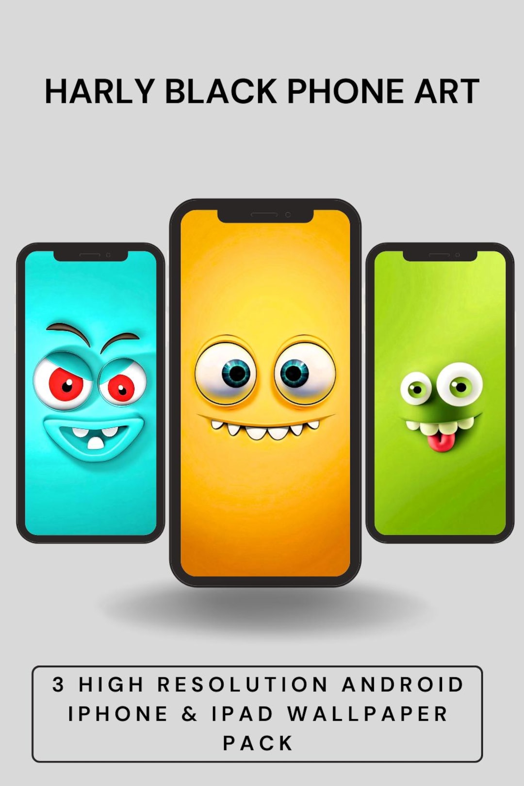 Android iPhone iPad Wallpaper 3 High Resolution 3D Monster Face Images ...