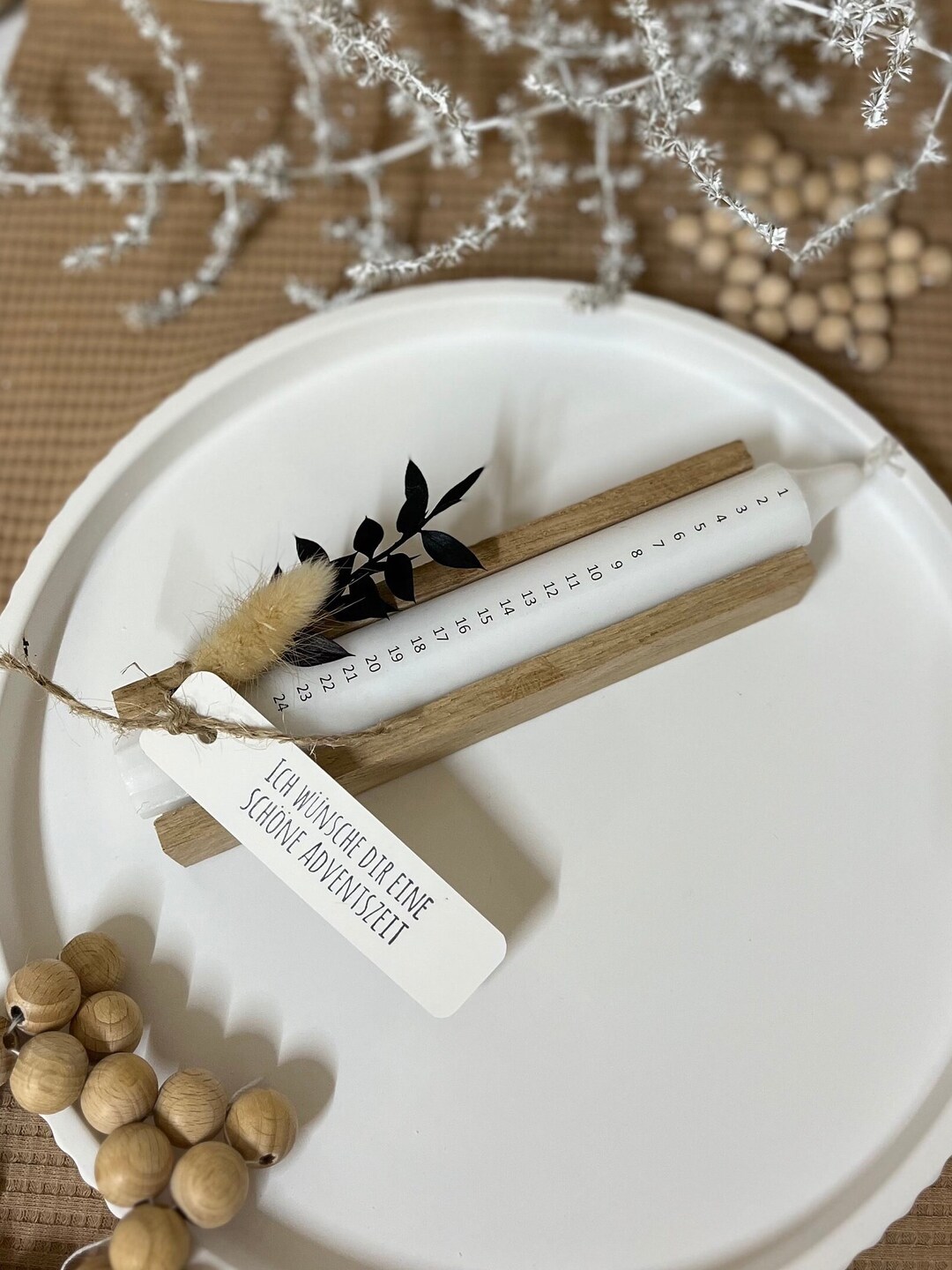 Christmas Countdown / Stick Candles / Candles With Numbers - Etsy