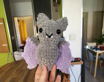 Peluche chauve-souris toute douce en crochet - Peluche halloween