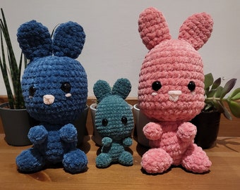 Peluche lapin tout doux en crochet fait main