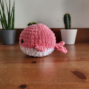 Peluche baleine toute douce en crochet fait main, peluche personnalisable image 3