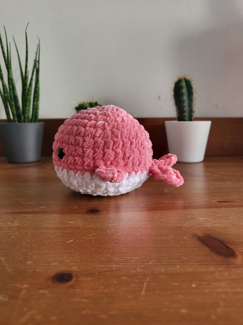 Peluche baleine toute douce en crochet fait main, peluche personnalisable image 3