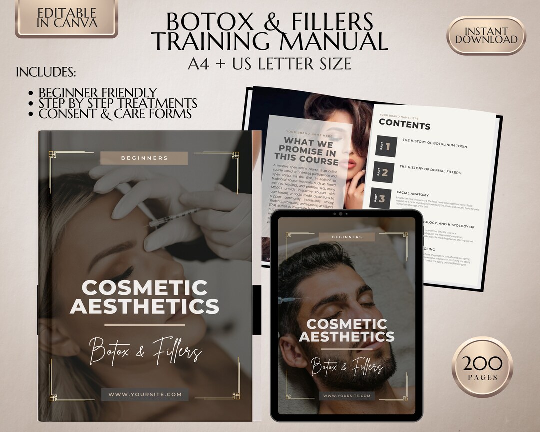 Beginner Botox & Dermal Fillers Training Manual, Aesthetic Injections ...